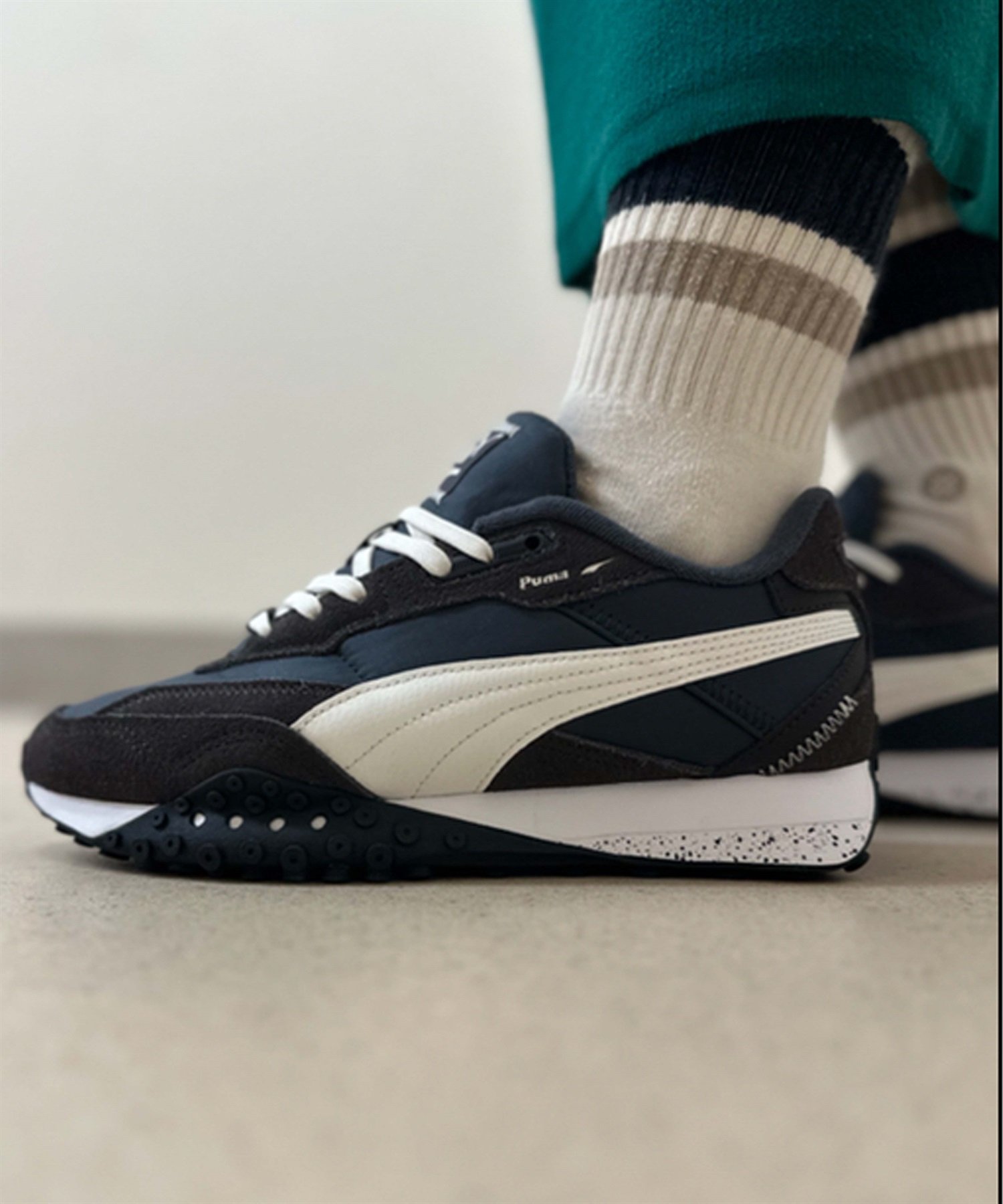 PUMA/プーマ ブラックトップ ライダー スニーカー ストリート 軽量 392725-02(02-23.0cm)