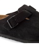 BIRKENSTOCK ビルケンシュトック Boston SFB Suede ボストン ソフトフットベッド スウェード メンズ サンダル コルク レギュラー幅(BLACK-26.0cm)