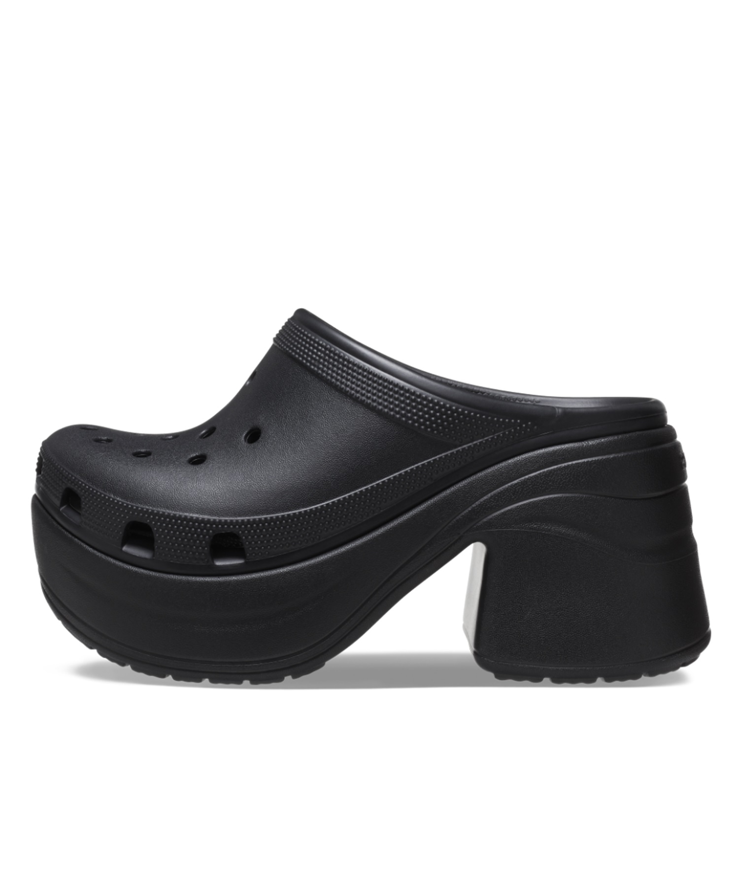 CROCS クロックス SIREN CLOG サイレン クロッグ レディース シューズ 厚底 サンダル ミュール 208547-001 Black(BLACK-22.0cm)