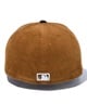 NEW ERA/ニューエラ 59FIFTY MLB Corduroy コーデュロイ ニューヨーク・メッツ キャメル ブラウンバイザー キャップ 帽子 13751139(CAMBR-7)