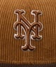 NEW ERA/ニューエラ 59FIFTY MLB Corduroy コーデュロイ ニューヨーク・メッツ キャメル ブラウンバイザー キャップ 帽子 13751139(CAMBR-7)