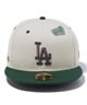 NEW ERA/ニューエラ 59FIFTY Make it Rain ロサンゼルス・ドジャース ストーン ダークグリーンバイザー キャップ 帽子 13751145(STOGR-714)