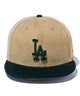 NEW ERA/ニューエラ 59FIFTY MLB Corduroy コーデュロイ ロサンゼルス・ドジャース ベージュ ダークグリーンバイザー キャップ 帽子 13751148(BGGRN-7)