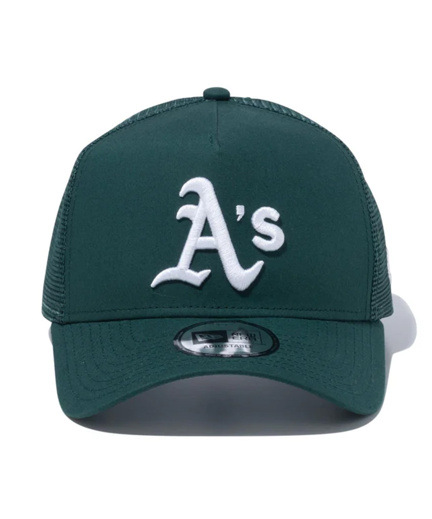 NEW ERA ニューエラ キャップ 帽子 9FORTY A-Frame トラッカー MLB Typewriter タイプライター オークランド・アスレチックス  ダークグリーン 14109682 キャップ｜ムラサキスポーツオンラインストア 通販