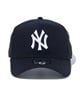 NEW ERA ニューエラ キャップ 帽子 9FORTY A-Frame トラッカー MLB Typewriter タイプライター ニューヨーク・ヤンキース ブラック 14109683(BLK-FREE)