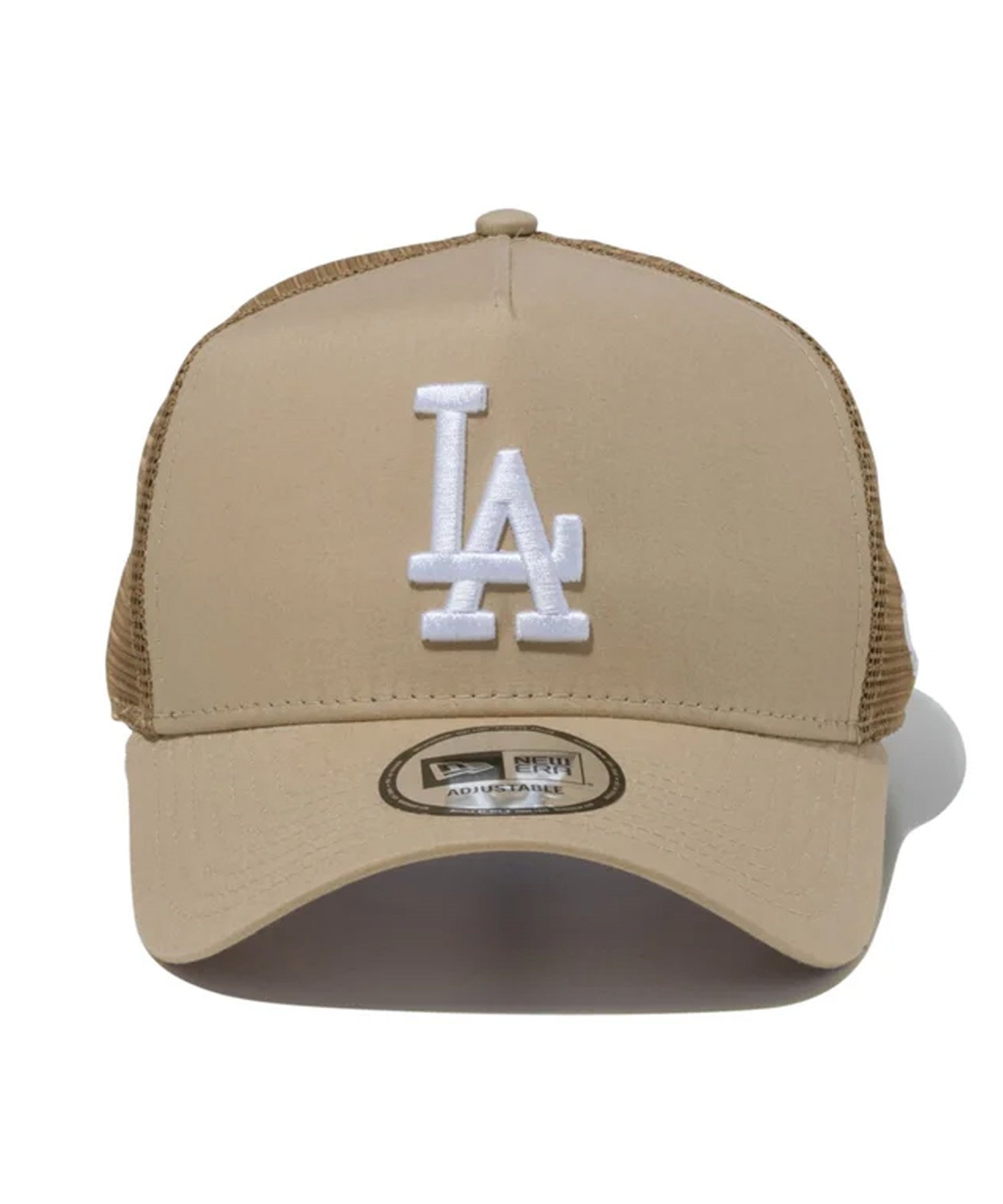 NEW ERA ニューエラ キャップ 帽子 9FORTY A-Frame トラッカー MLB Typewriter タイプライター ロサンゼルス・ドジャース  ベージュ 14109709 キャップ｜ムラサキスポーツオンラインストア 通販