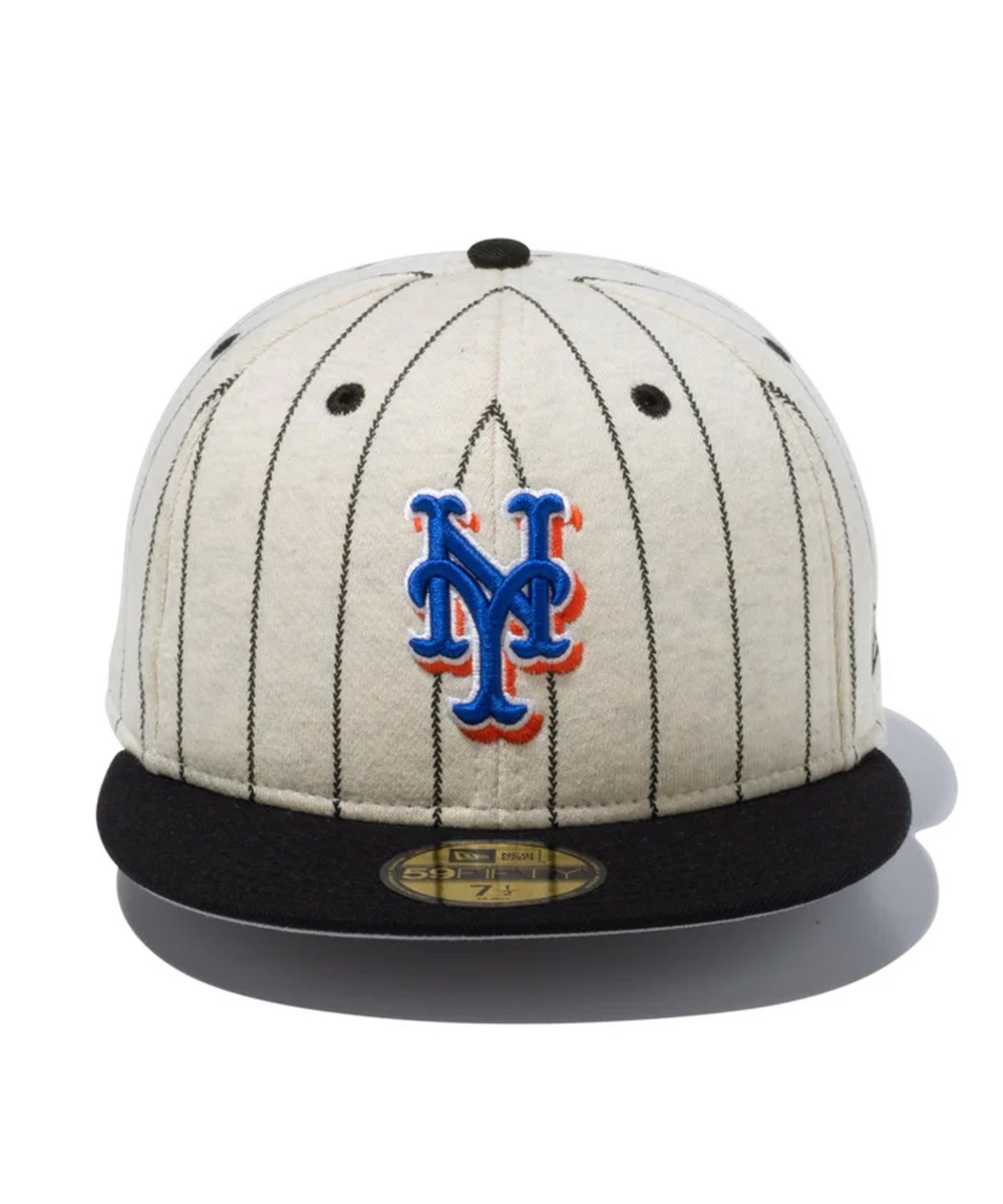 NEW ERA ニューエラ キャップ 帽子 59FIFTY MLB Oatmeal Heather ニューヨーク・メッツ オートミール ブラックバイザー 14109894(BLK-714)