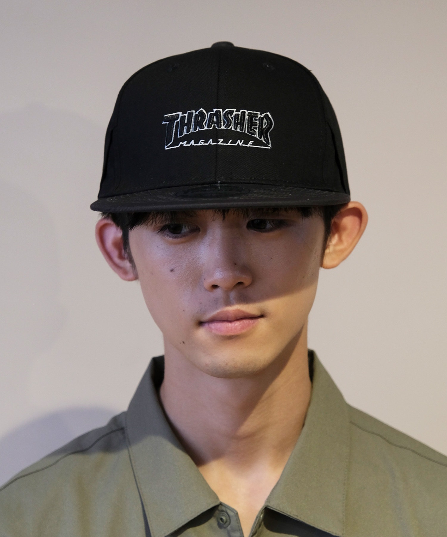 THRASHER スラッシャー キャップ MAG LOGO フラットバイザー サングラスホルダー付 24TH-C01(ONECOLOR-FREE)