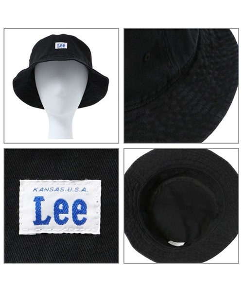 ハット LEE リー 100176311 BUCKET COTTON TWILL  II D26(01BK-F)