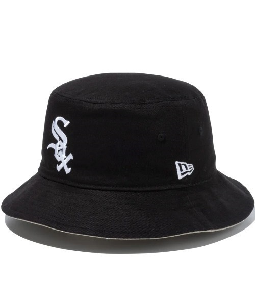 NEW ERA/ニューエラ ハット バケット01 MLB Reversible Hat リバーシブル シカゴ・ホワイトソックス ブラック/ペブル 13515829(BKPBL-SM)