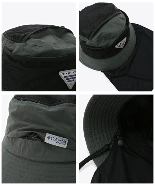 Columbia コロンビア Roberts Lake Sunshade Bucket ロバーツレイクサンシェードバケット PU5614 ハット 帽子 冷感 KK1 E8(BKNV-SM)