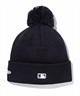 NEW ERA/ニューエラ ビーニー MLB ポンポンニット リブ ニューヨーク・ヤンキース ブラック POM PON KNIT 13751283(BLK-FREE)