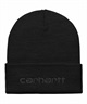 Carhartt/カーハート ビーニー ニット帽 ダブル SCRIPT BEANIE I030884(BK/BK-FREE)