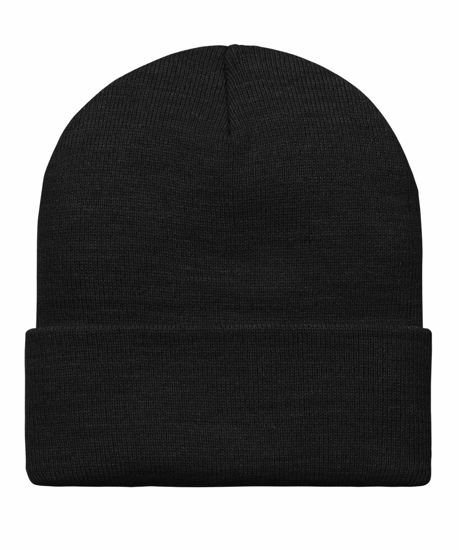 Carhartt/カーハート ビーニー ニット帽 ダブル SCRIPT BEANIE I030884(BK/BK-FREE)