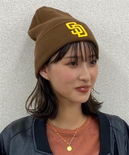 NEW ERA/ニューエラ ビーニー ダブルC.BASIC CUFF パドレスニット帽