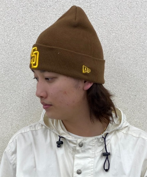 NEW ERA/ニューエラ ビーニー ダブルC.BASIC CUFF パドレスニット帽 13542584(BRN-F)