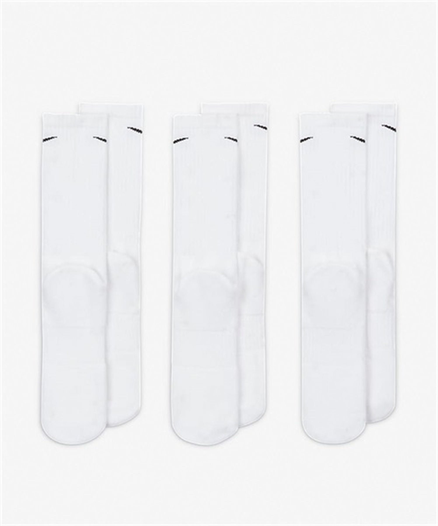 NIKE ナイキ EVERYDAY CUSHIONED CREW エブリデイ クッションド クルー メンズ ソックス 靴下 3足セット SX7664-100(100WHT-23.0cm)