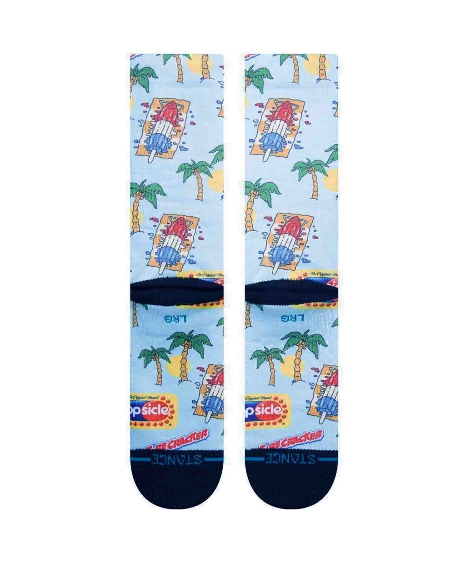 STANCE/スタンス ソックス 靴下 ICE CREAM ICONS アイスクリームアイコンズ コラボモデル POPS CREW A555C23POP(LBL-M)