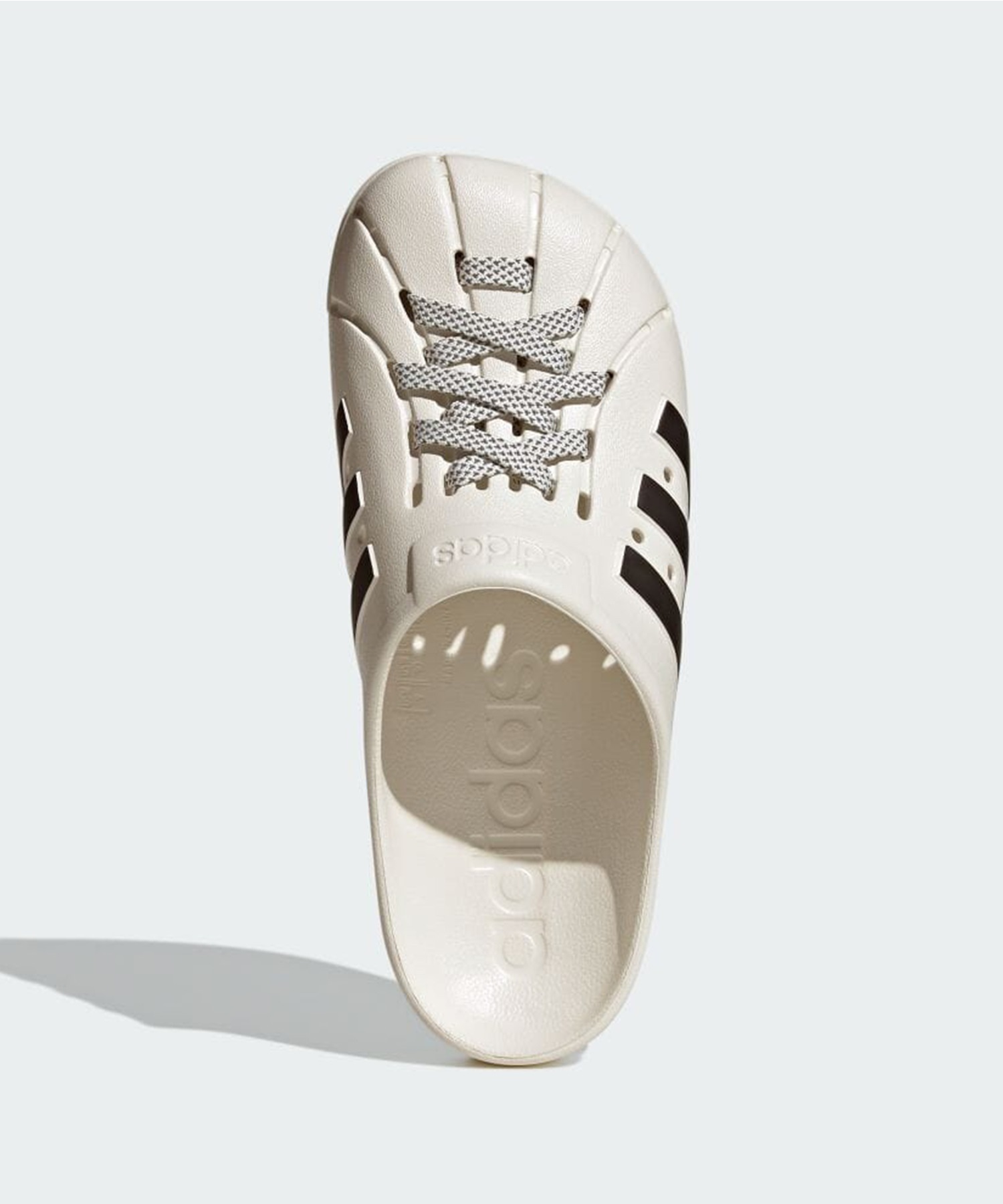 adidas アディダス シューズ サンダル メンズ レディース スリッポン シューレース アディレッタ クロッグ ADILETTE CLOGS JH9849(WT/BK-22.5cm)