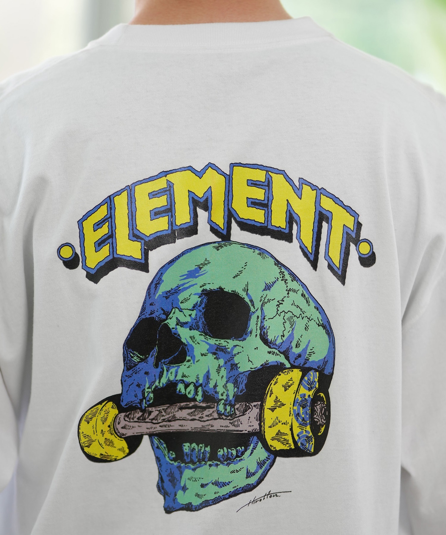 ELEMENT エレメント 長袖 Tシャツ メンズ ロンT バックプリント ピグメント加工 HIROTTON BE022-055(SBK-M)