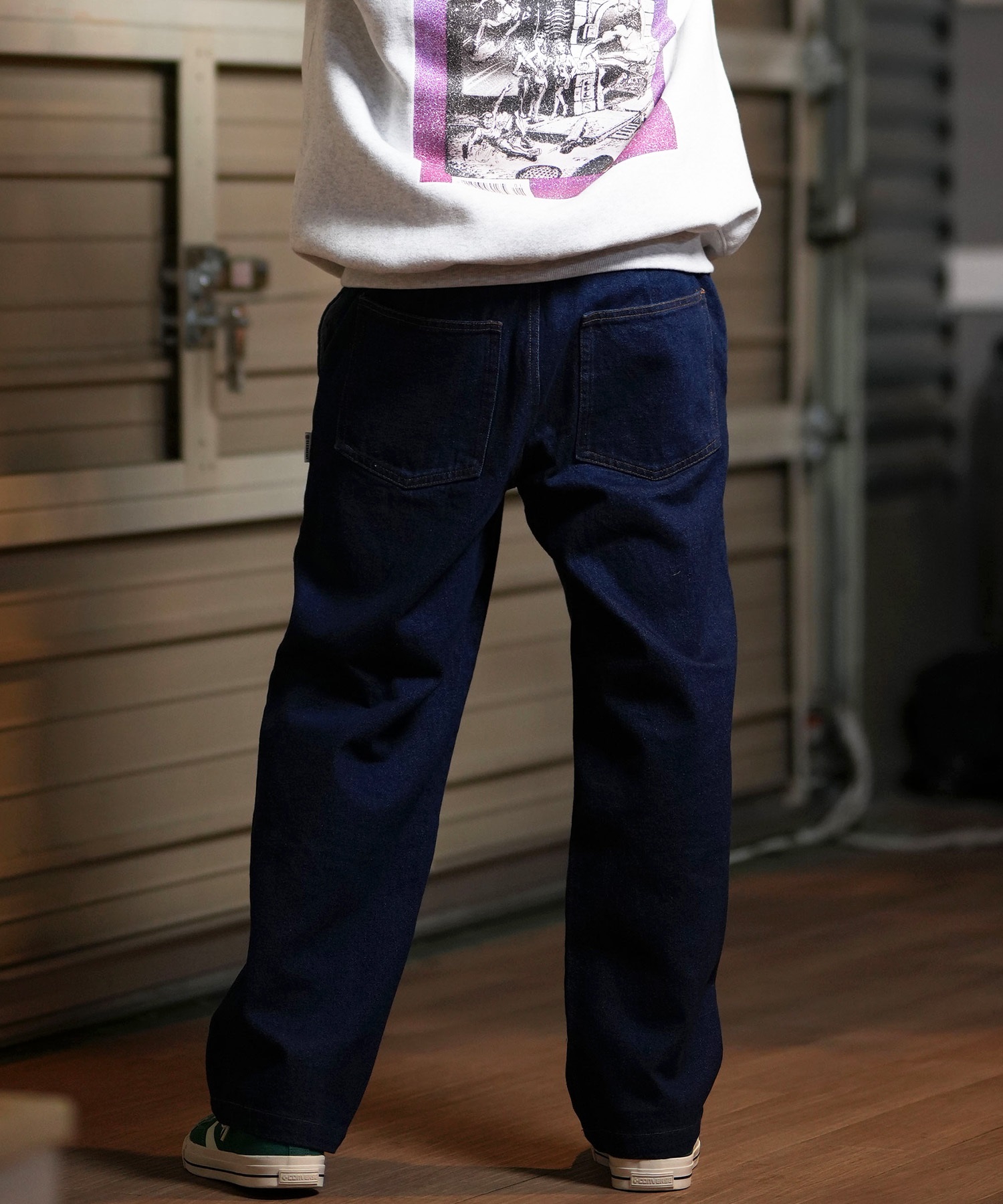 ELEMENT エレメント ロングパンツ デニム メンズ ワイドシルエット SHOD PANTS HAMMER BE022-703(RIG-M)