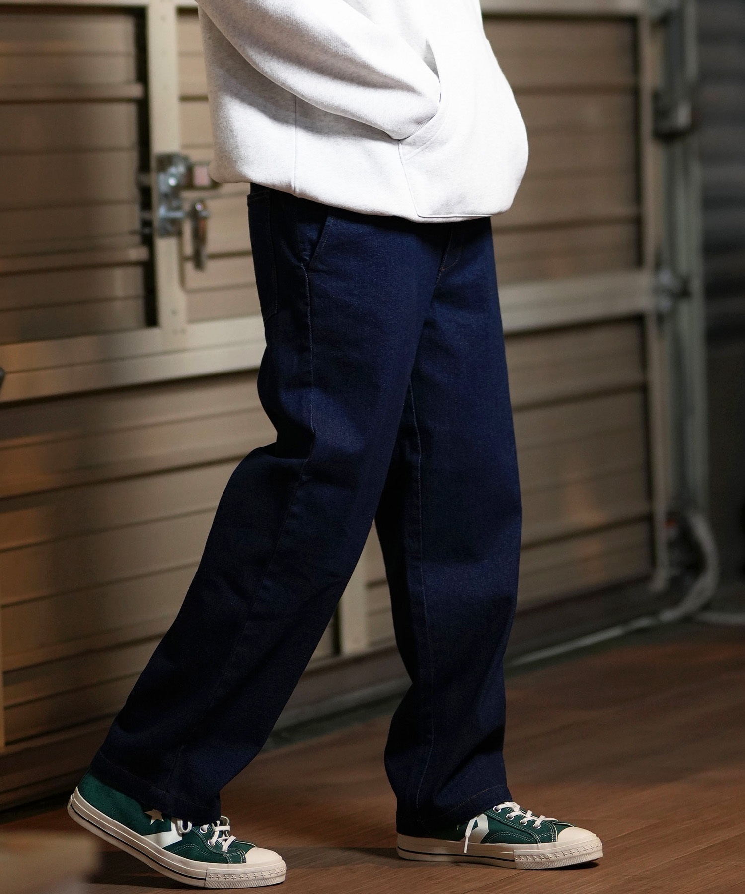 ELEMENT エレメント ロングパンツ デニム メンズ ワイドシルエット SHOD PANTS HAMMER BE022-703(RIG-M)