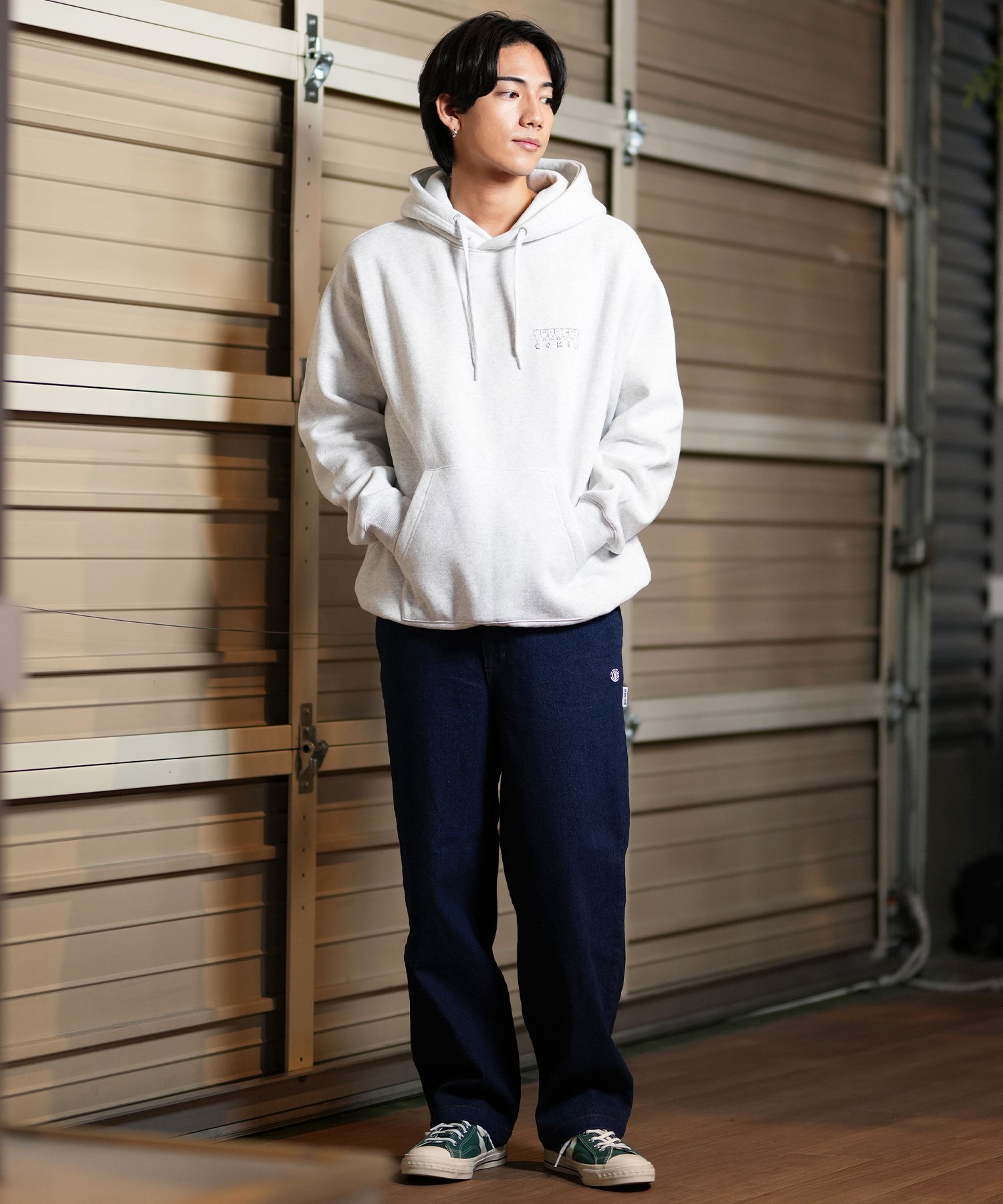 ELEMENT エレメント ロングパンツ デニム メンズ ワイドシルエット SHOD PANTS HAMMER BE022-703(RIG-M)