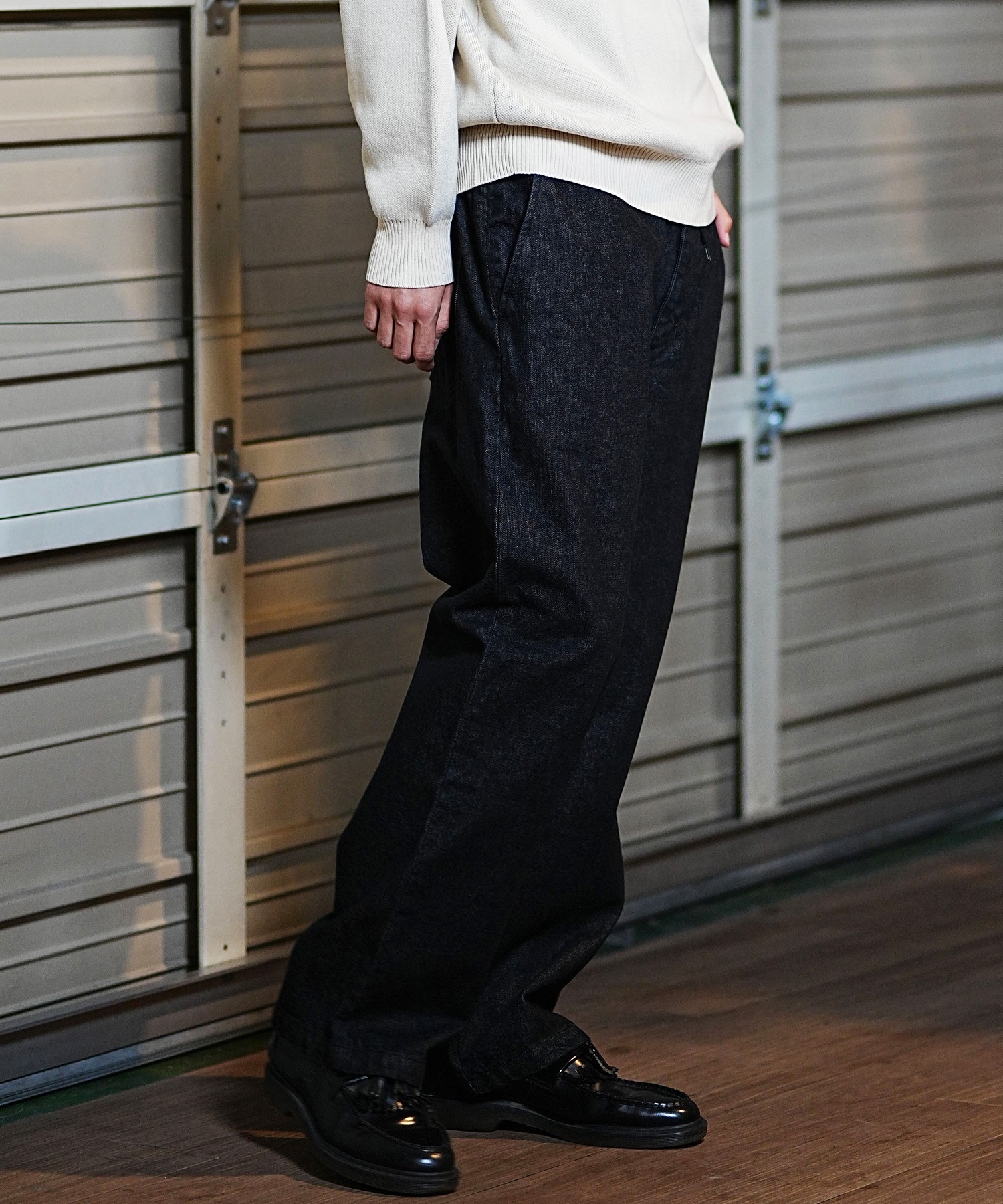 ELEMENT エレメント ロングパンツ デニム メンズ ワイドシルエット SHOD PANTS HAMMER BE022-703(RIG-M)