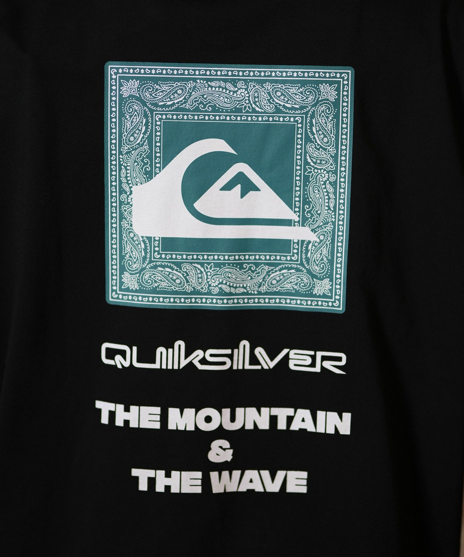 QUIKSILVER クイックシルバー 長袖 Tシャツ ロンT バックプリント QLT244604M ムラサキスポーツ限定(BLK-M)