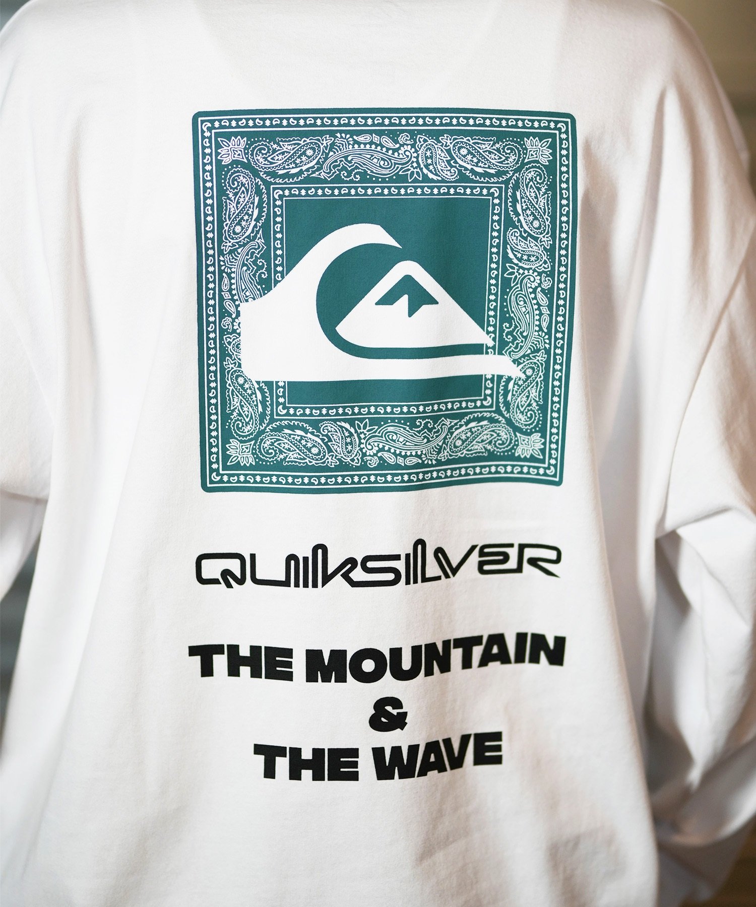 QUIKSILVER クイックシルバー 長袖 Tシャツ ロンT バックプリント QLT244604M ムラサキスポーツ限定(BLK-M)