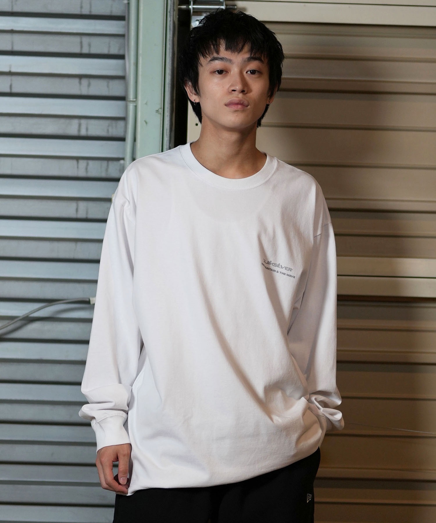 QUIKSILVER クイックシルバー 長袖 Tシャツ メンズ ロンT バックプリント ムラサキスポーツ限定 QLT244603M(WHT-M)