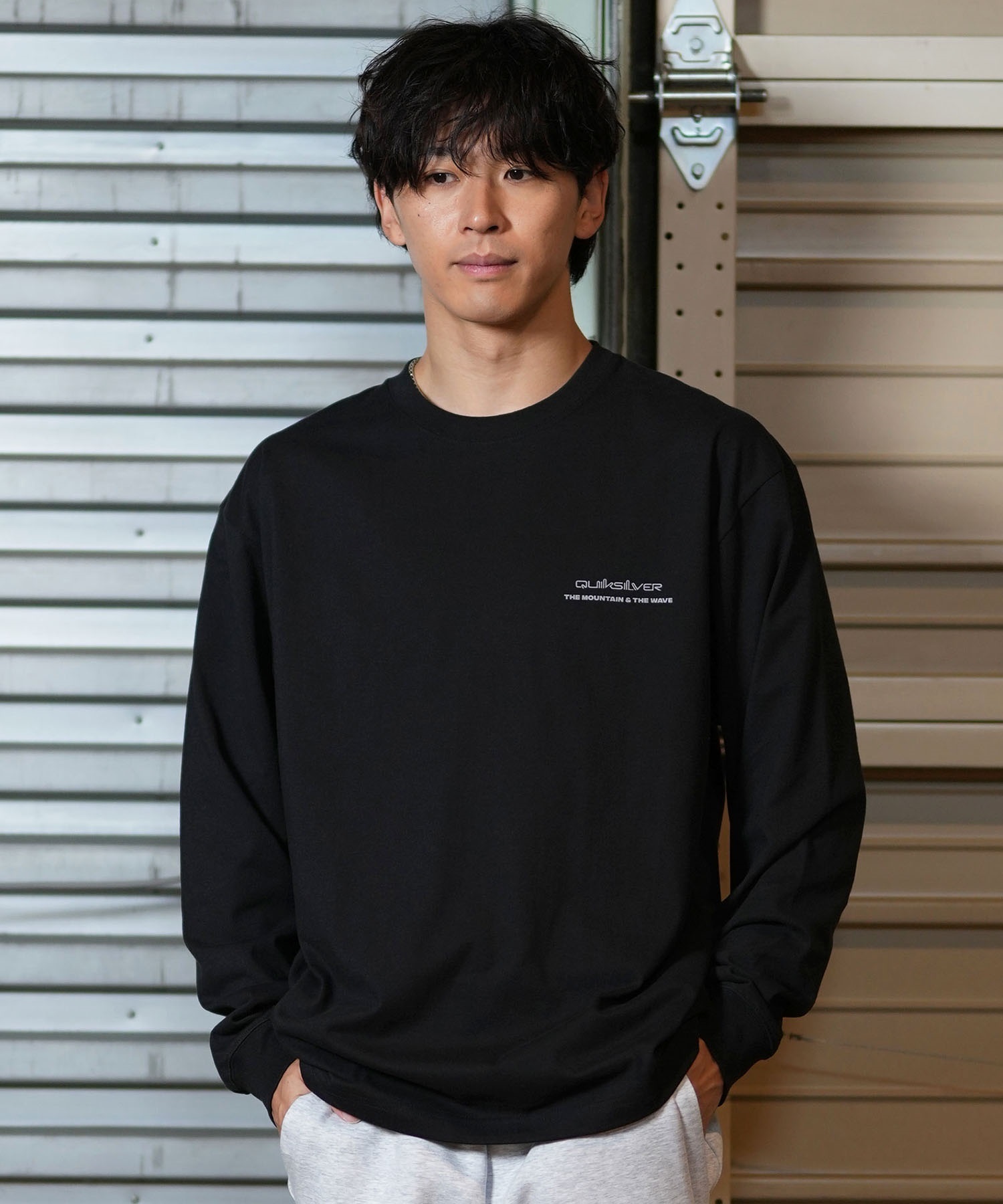 QUIKSILVER クイックシルバー 長袖 Tシャツ メンズ ロンT バックプリント ムラサキスポーツ限定 QLT244603M(WHT-M)