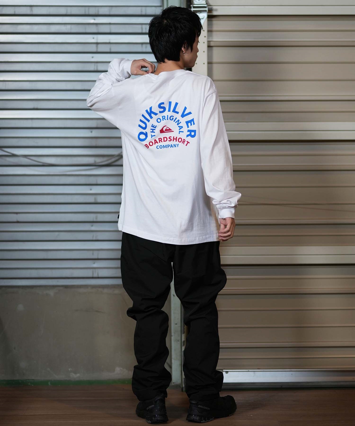 QUIKSILVER クイックシルバー 長袖 Tシャツ メンズ ロンT バックプリント ユニセックス QLT244034(WHT-M)