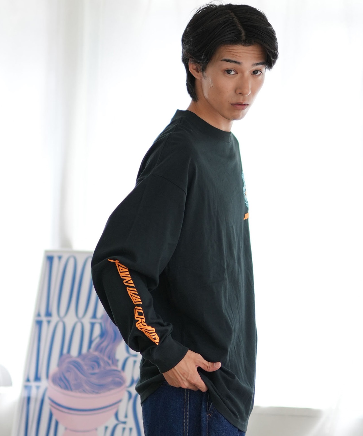 SANTACRUZ サンタクルーズ 長袖 Tシャツ メンズ ロンT バックプリント 502243402 ムラサキスポーツ限定(WHITE-M)