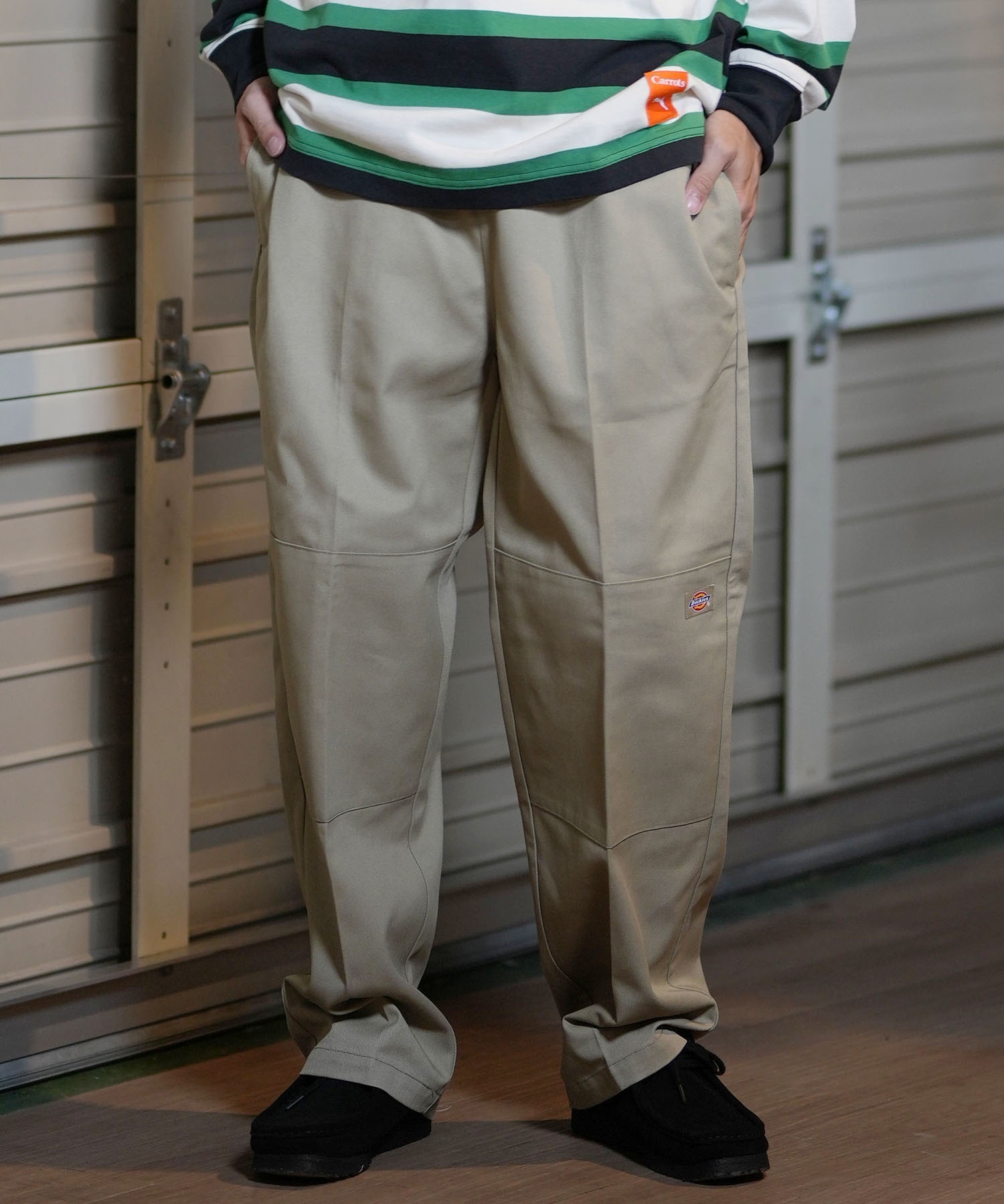 Dickies ディッキーズ ロングパンツ メンズ MS DK DOUBLE KNEE EASY PANT 80753100 ムラサキスポーツ別注(80BK-S)