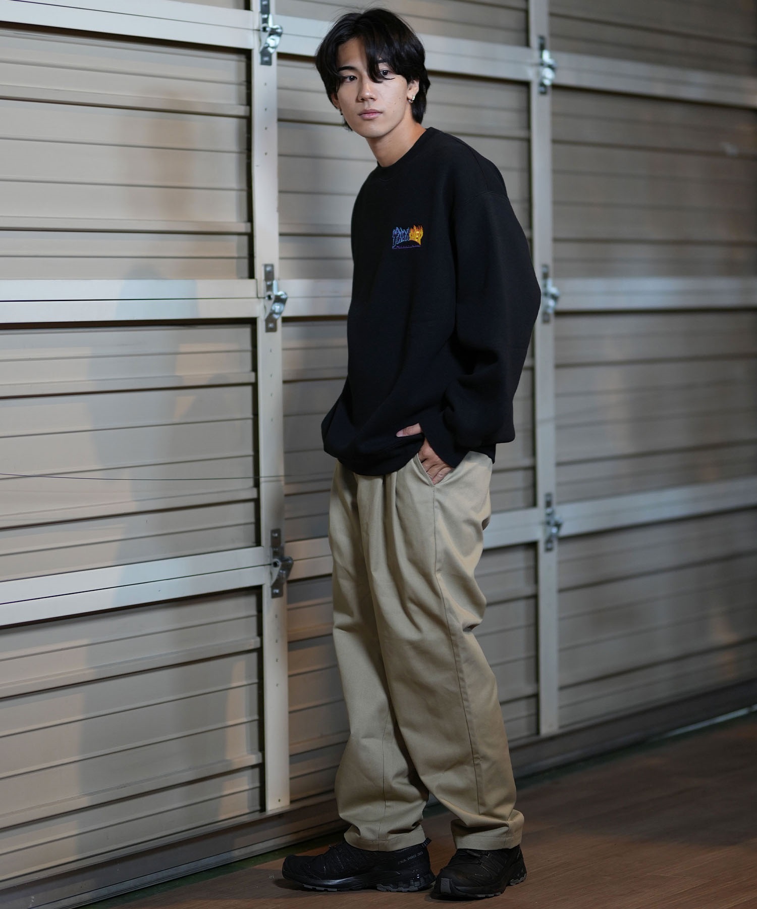 Dickies ディッキーズ ロングパンツ メンズ MS DK TUCK TAPARED EASY PANTS 80752900 ムラサキスポーツ別注(80BK-S)