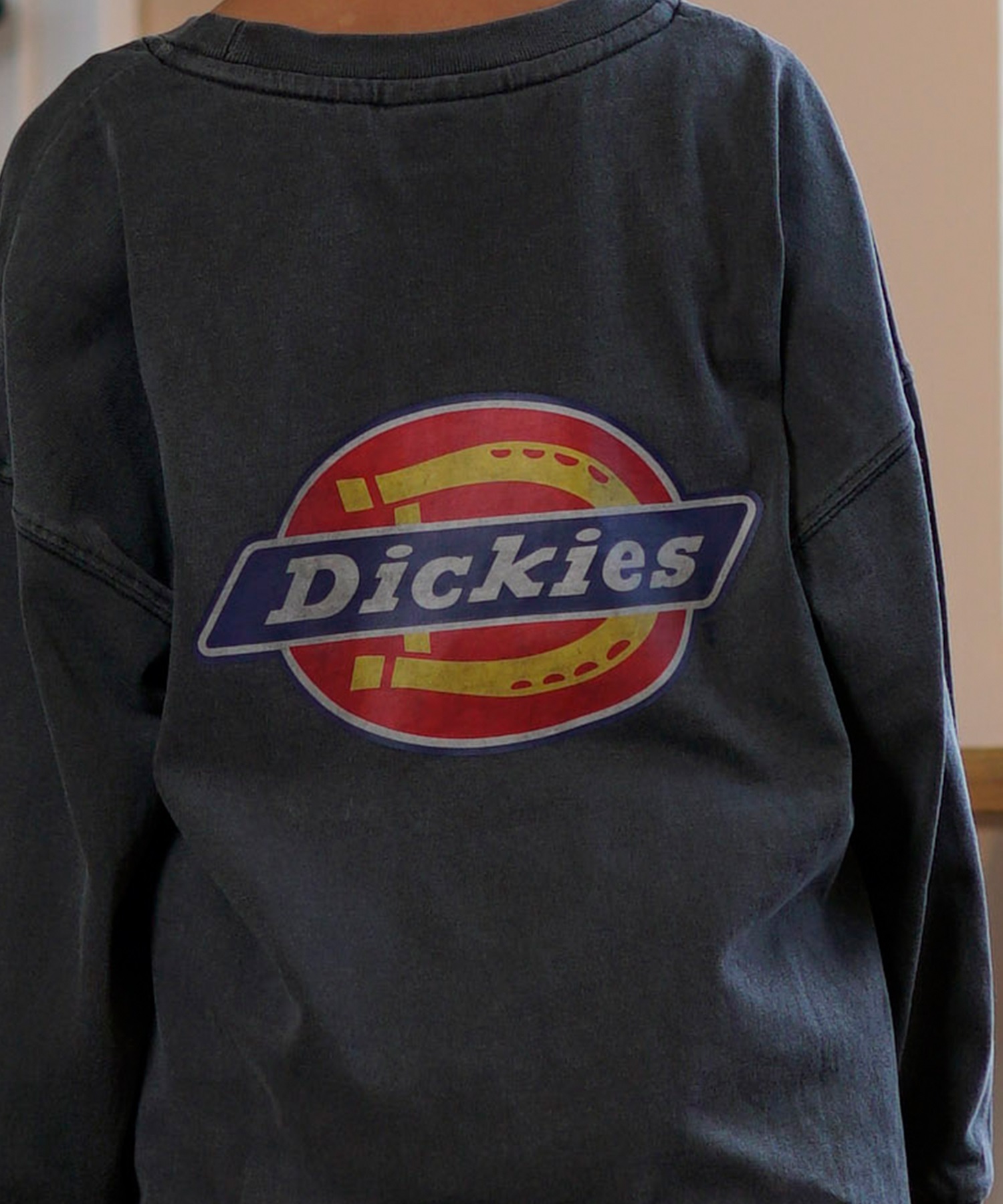 Dickies ディッキーズ Tシャツ キッズ 長袖 ロンT バックプリント 80753600 ムラサキスポーツ限定(01WHT-130cm)