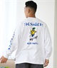 DC ディーシー 長袖 Tシャツ メンズ ロンT バックプリント スリーブロゴ ルーズシルエット DLT244076(WHT-M)