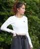 DC ディーシー 長袖 Tシャツ レディース リブ ショート丈 ロンT 24 WS CROPPED LS LLT244308(WHT-M)