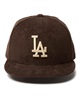 NEW ERA ニューエラ キャップ 帽子 キッズ Youth 9FIFTY MLB Corduroy コーデュロイ ロサンゼルス・ドジャース ダークブラウン 14325162(DBRN-YOUTH)