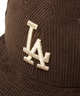 NEW ERA ニューエラ キャップ 帽子 キッズ Youth 9FIFTY MLB Corduroy コーデュロイ ロサンゼルス・ドジャース ダークブラウン 14325162(DBRN-YOUTH)