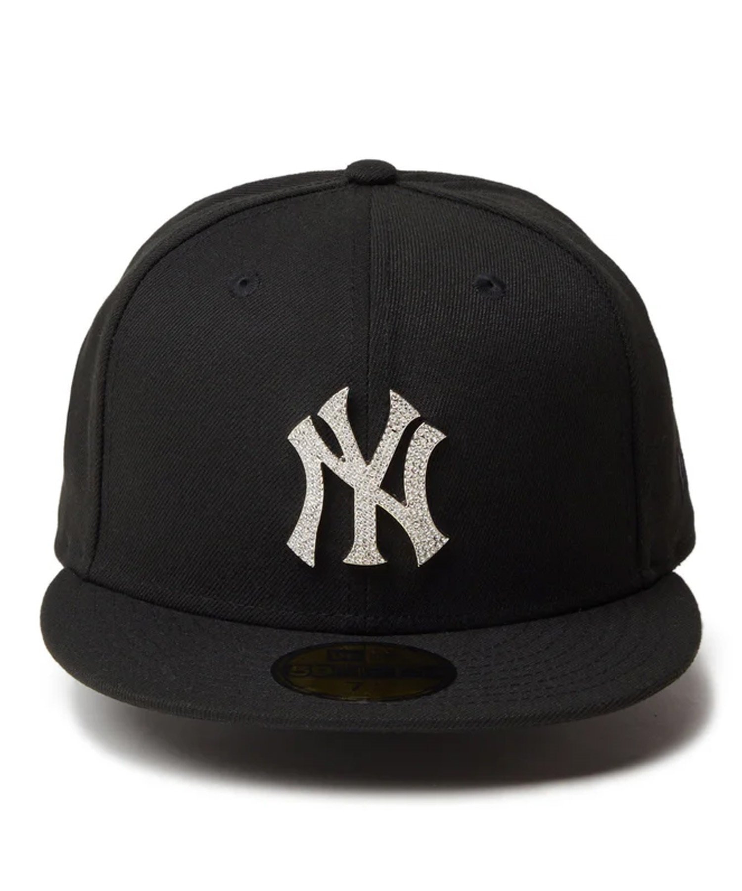 NEW ERA ニューエラ キャップ 帽子 59FIFTY MLB Rhinestone Badge ニューヨーク・ヤンキース ブラック 14307658(BK-7　1/4)