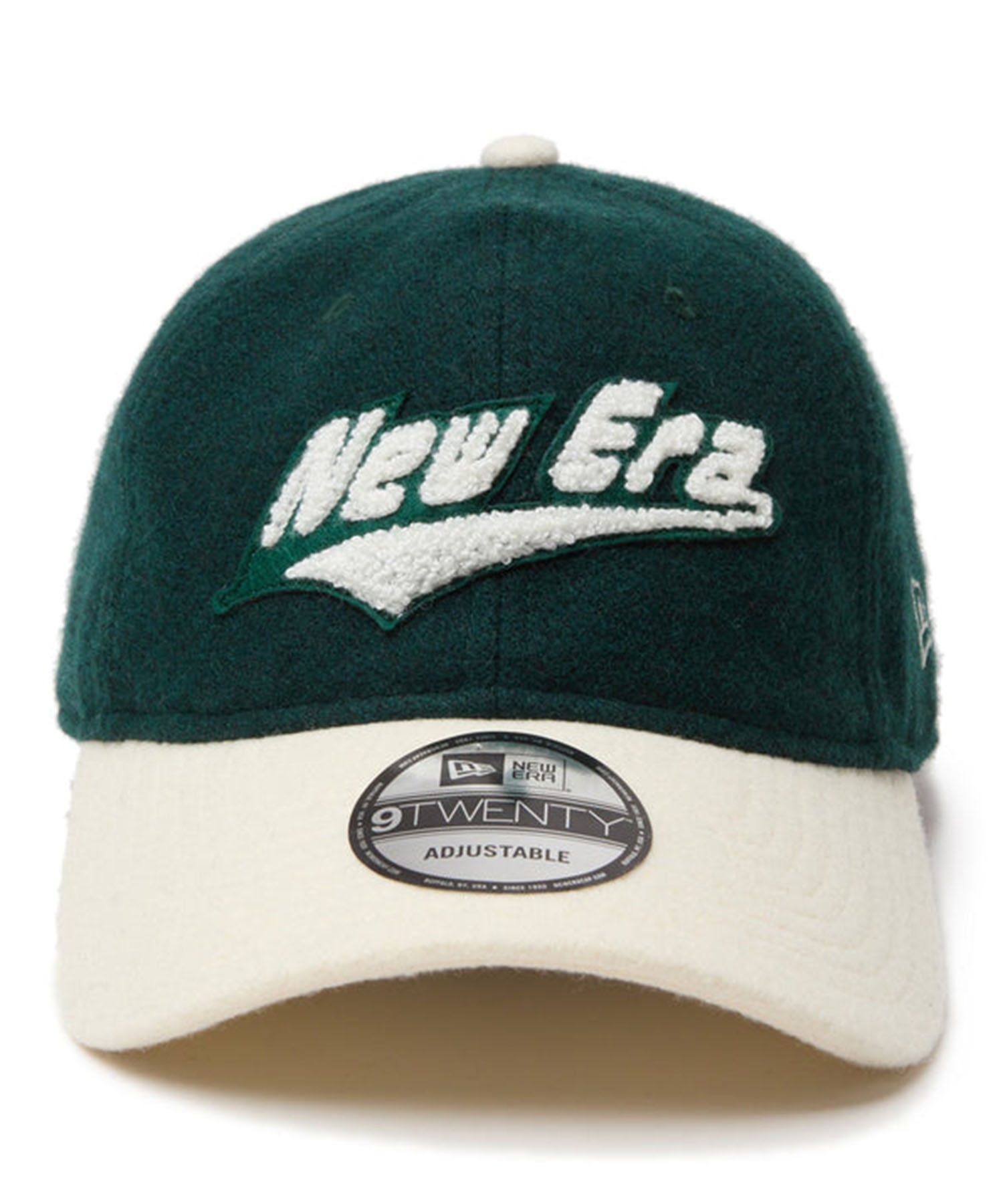 NEW ERA/ニューエラ 9TWENTY Melton メルトン Cheer Logo ダークグリーン オフホワイトバイザー 14307600 キャップ(GR/WT-FREE)