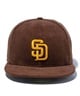 NEW ERA ニューエラ キャップ 帽子 59FIFTY MLB Corduroy コーデュロイ サンディエゴ・パドレス キャメル 14307718(BR-7)