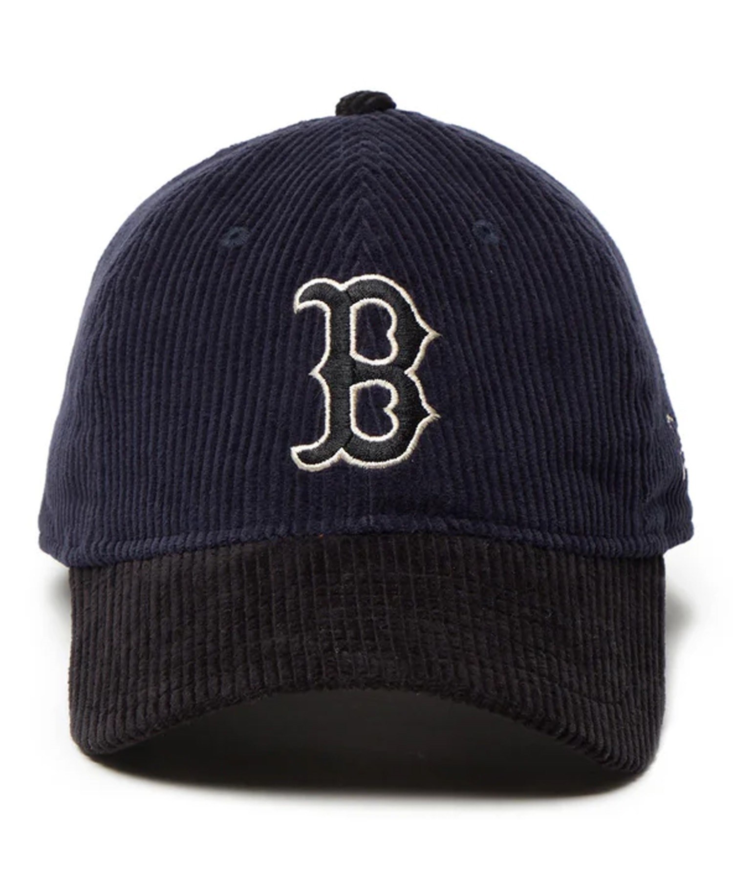 NEW ERA ニューエラ キャップ 帽子 9TWENTY MLB Corduroy コーデュロイ ボストン・レッドソックス ネイビー ブラックバイザー 14307653(NV/BK-FREE)