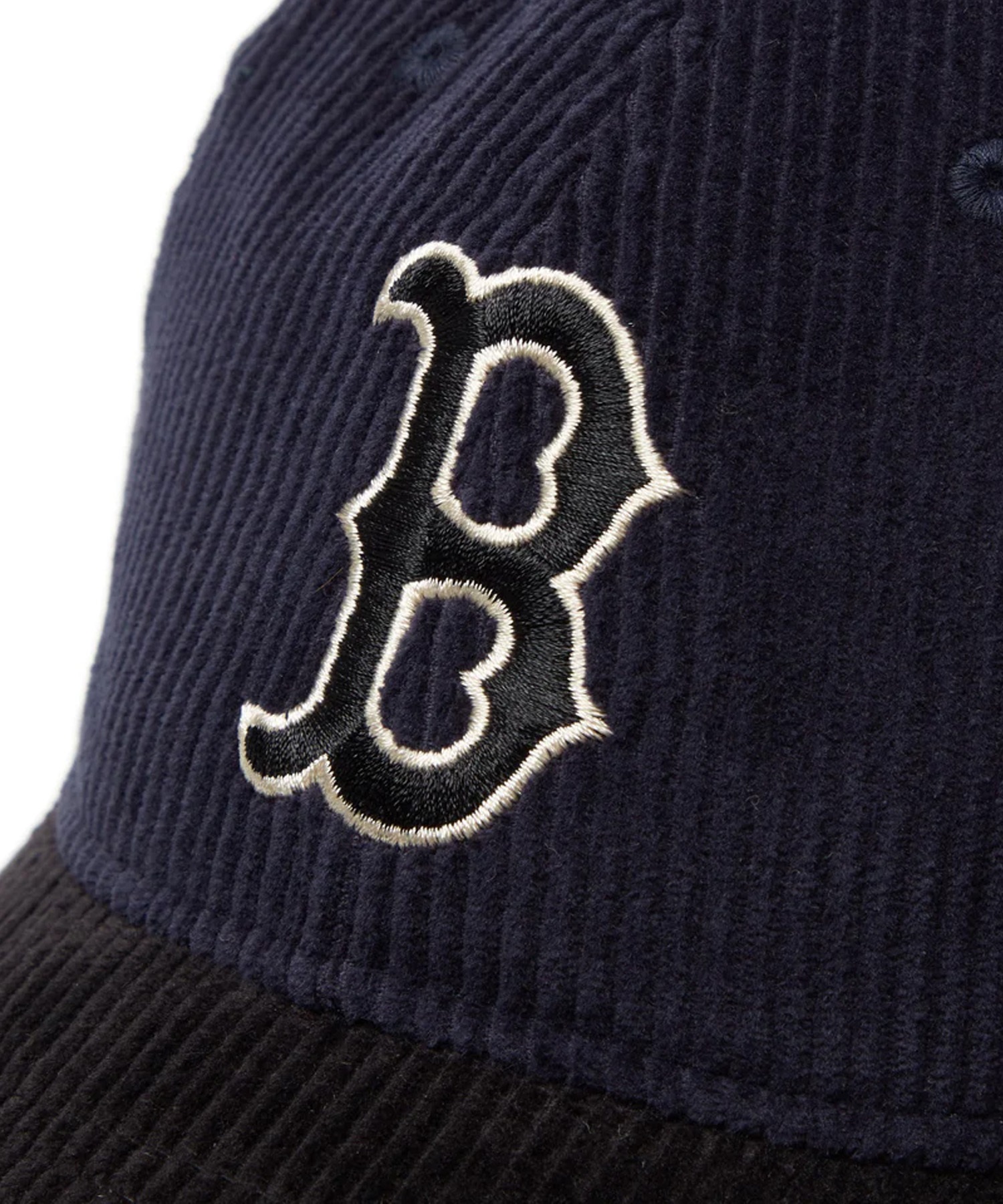 NEW ERA ニューエラ キャップ 帽子 9TWENTY MLB Corduroy コーデュロイ ボストン・レッドソックス ネイビー ブラックバイザー 14307653(NV/BK-FREE)