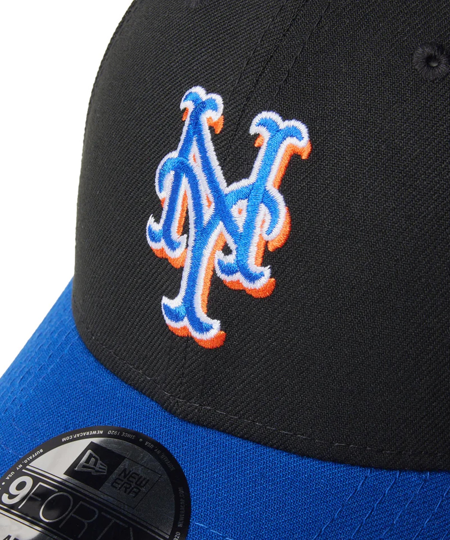 NEW ERA ニューエラ キャップ 帽子 9FORTY MLB Color Custom ニューヨーク・メッツ ブラック ライトロイヤルバイザー 14307468(BK/BL-FREE)