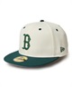 NEW ERA ニューエラ キャップ 帽子 59FIFTY MLB Wool Visor ボストン・レッドソックス クローム ダークグリーンバイザー 14307681(BR/GR-7)