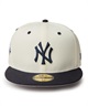 NEW ERA ニューエラ キャップ 帽子 59FIFTY MLB Wool Visor ニューヨーク・ヤンキース クローム ネイビーバイザー 14307678(BR/NV-7)