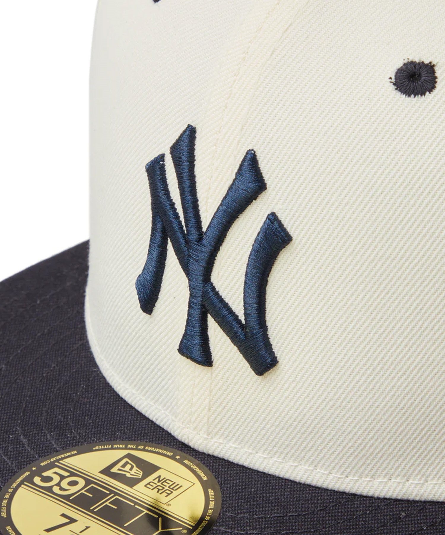 NEW ERA ニューエラ キャップ 帽子 59FIFTY MLB Wool Visor ニューヨーク・ヤンキース クローム ネイビーバイザー 14307678(BR/NV-7)